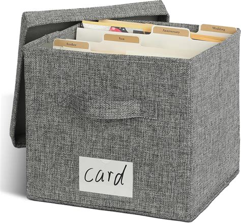Amazon.com: DYWMM Greeting Card Storage Organizer Box with 16 Dividers ...