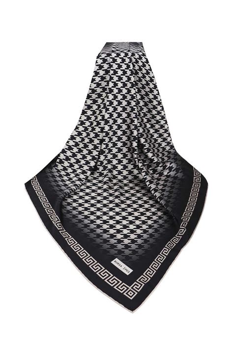 Mink Black Crowbar Silk Square Scarf