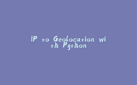 Python Geolocation 的图像结果