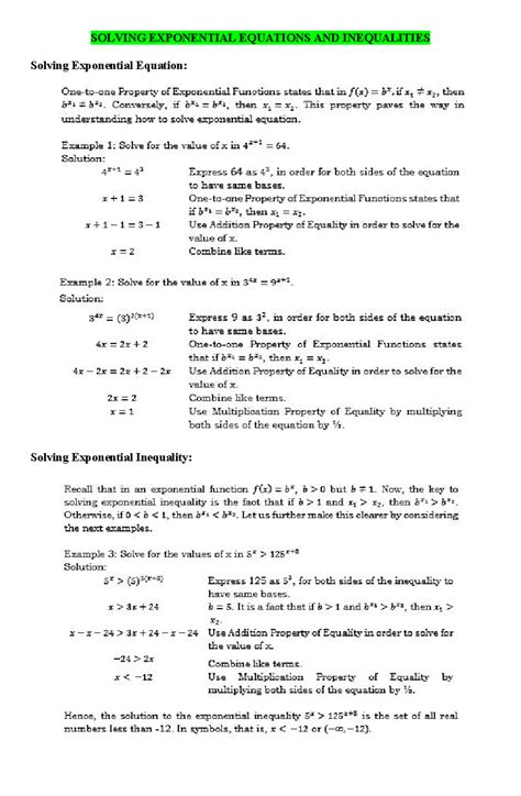 Image result for Solving Exponential Equations