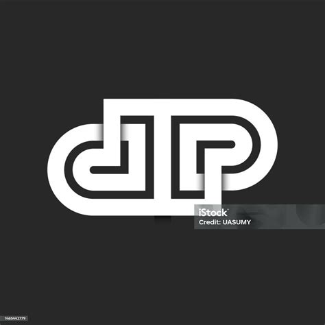 Monogram Inisial Dp Atau Pd Huruf Logo Desain Garis Paralel Karya Seni Dihubungkan Dua Huruf ...