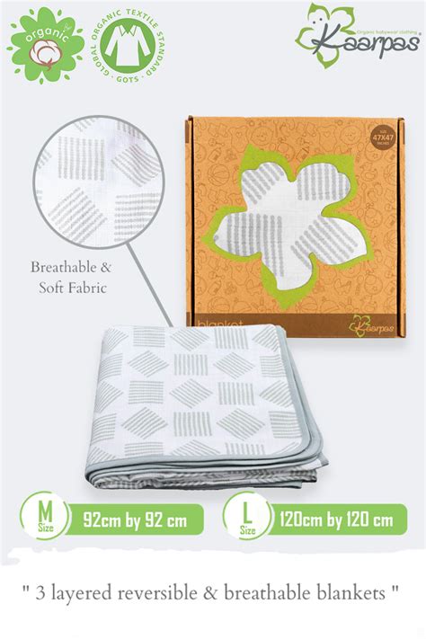 Line print muslin 2 Layered Quilt Blanket for baby – Kaarpas