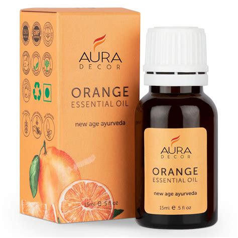 Orange Essential Oil - 15ml for Skin, Hair, Face, Acne Care – AuraDecor