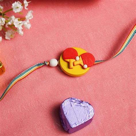 Buy Table Tennis Quirky Rakhi For Kids Online in India - Mypoojabox.in