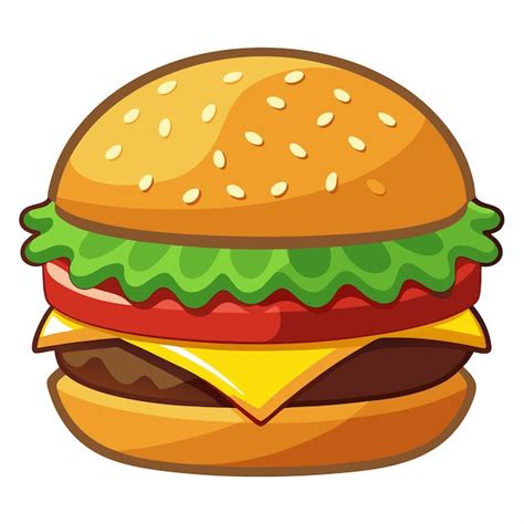 Premium Burger Vector Clipart Ideal para Projetos Criativos Embalagem e ...