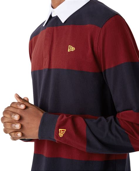 NEW ERA HERITAGE STRIPE RED RUGBY SHIRT