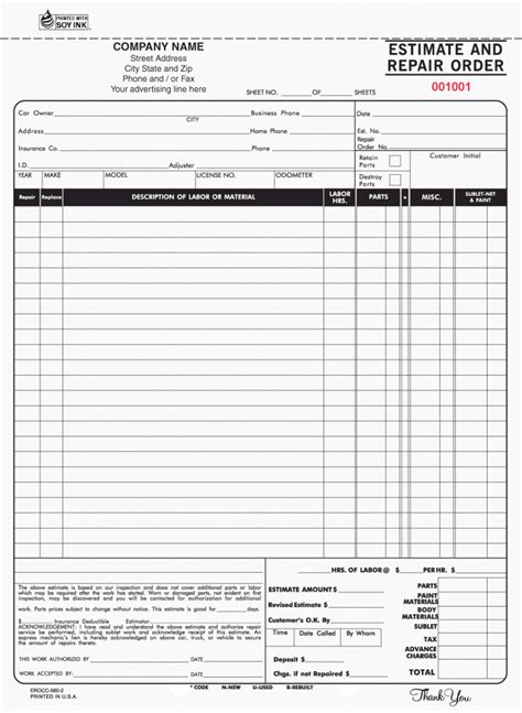 Image result for Small Engine Repair Work Order