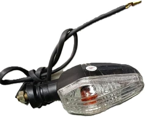 G.O.T Motorcycle Rear Indicator Blinker Assembly, BS4 Compatible, Black ...