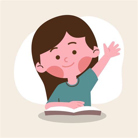 Child Raising Hand Clipart
