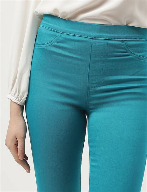 Buy Cotton Mix Plain Regular Fit Jeggings at Marks & Spencer