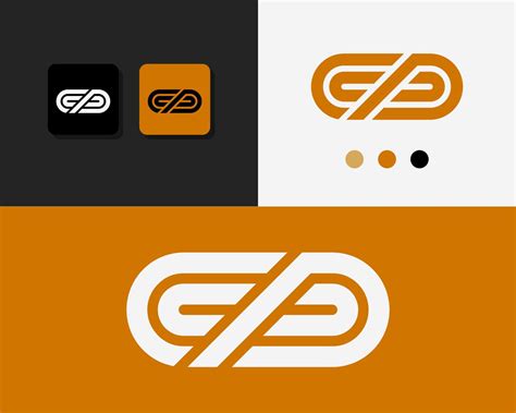 Letter C P logo design. creative minimal monochrome monogram symbol. Universal elegant vector ...
