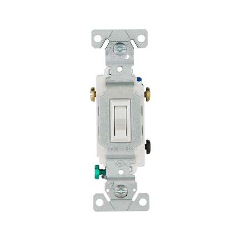 Eaton 15-amp 3-way Toggle Light Switch, White 1303-7W-SP-LW at Lowes.com