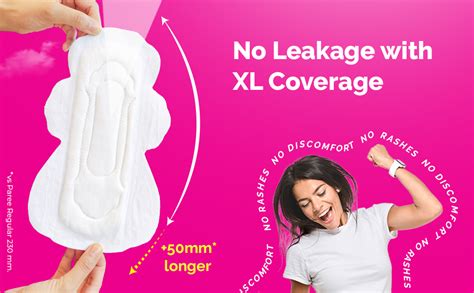 Buy Paree Cottony Soft & Rash Free XL 40 Pads | Wider Back for Extra ...