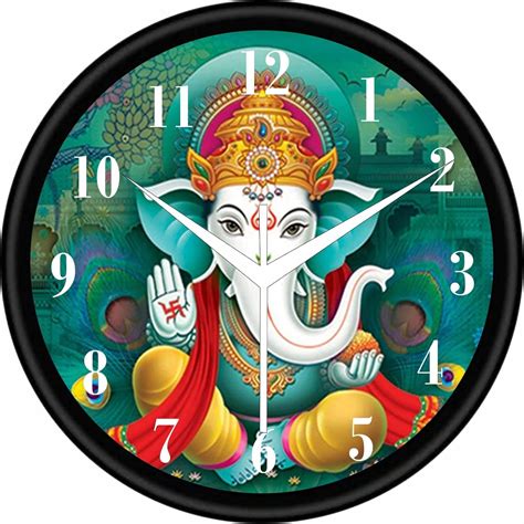 Buy Adarsh Craft Lord Ganesha Ji Analogue Wall Clock for Decor, Wall ...