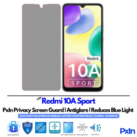 Privacy Screen Guard for Redmi 10A Sport Mobile | No.1