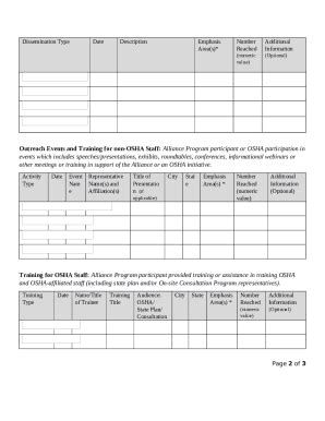 Biannual Alliance Data Reporting Doc Template | pdfFiller