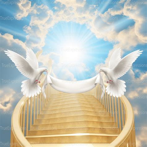 Stairway to Heaven Art: Memorial Doves PNG (digital Download) - Etsy Australia