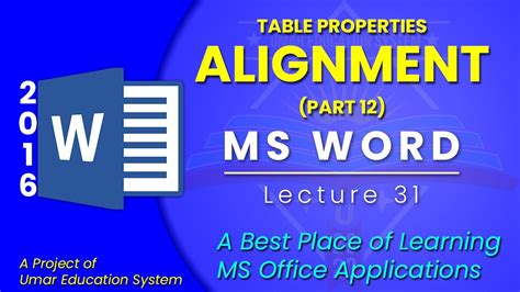 Image result for Word Table Alignment