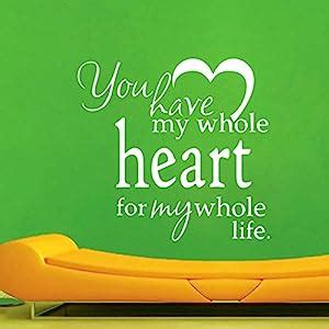 DECOR Kafe Home Decor My Whole Heart for My Whole Life Wall Sticker ...
