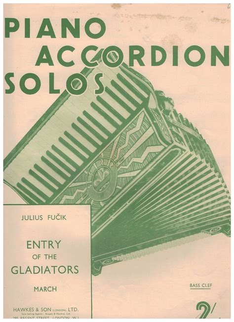 Entry Of The Gladiators ~ Julius Fucik ~ Piano & Accordion ~ Sheet ...