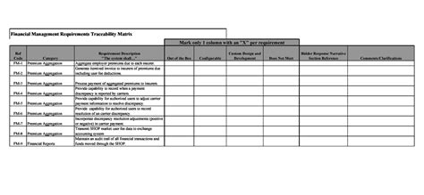 Image result for Requirements Traceability Matrix Example