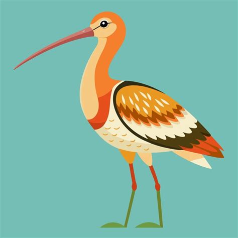 A bird with a long beak stands on a green background | Premium AI ...