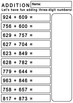 Song for Adding 3-Digit Numbers 的图像结果