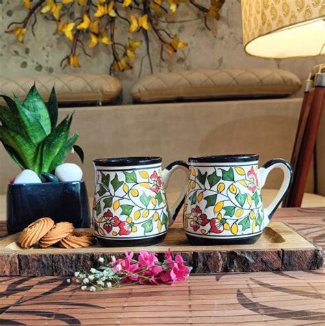 Niyara Stoneware Handmade Premium Ceramic Tea Cups and Coffee Mugs Cer