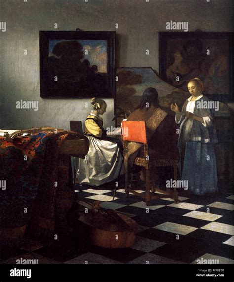 The Concert between 1665 and 1666. 730 Johannes Vermeer - The Concert ...