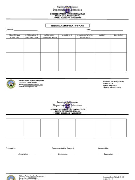 005 - Internal Communication Plan | PDF