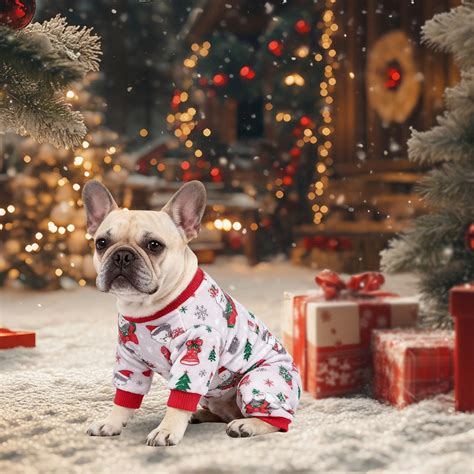 Dog Christmas Pajamas, Small Dogs Christmas Outfit Soft Warm Pet ...