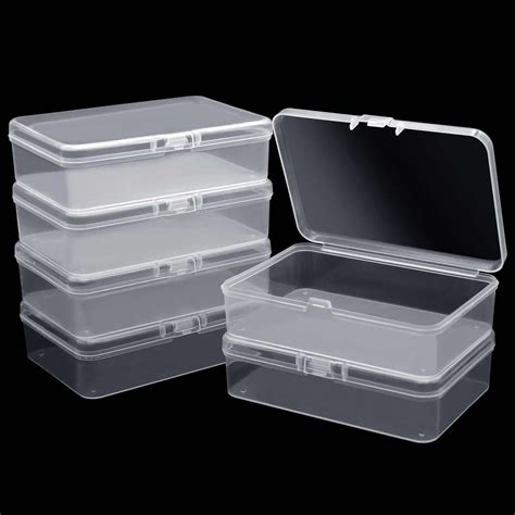 Aimeke 6 scatole di plastica con coperchio, piccole scatole trasparenti ...