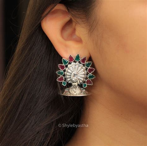 Anvaya Stone Peacock Studs