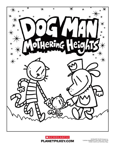 Dog Man Coloring Pages - Printable Art and Words