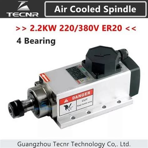 CNC Router Spindle - Spindle 2.2KW Air Cooled 220V/380V ER20 Collet ...