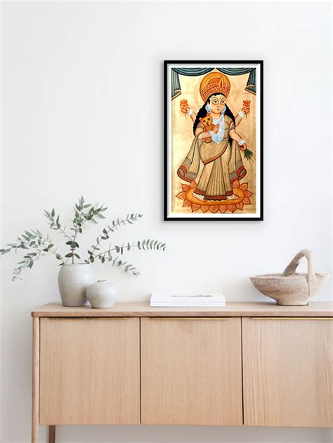 Shop Today Lakshmi, Kalighat Art by Bapi Chitrakar- MeMeraki