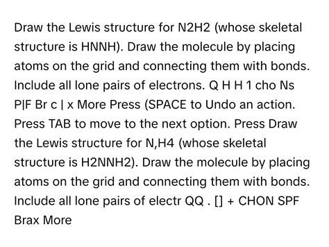 N2h2 Lewis Structure
