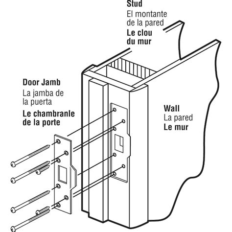 Prime-Line 1-3/8-in W x 7-4/5-in H Gloss Door Reinforcer Reinforcing ...