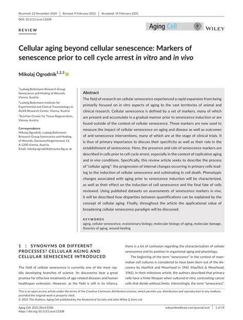 Cellular Aging 的图像结果