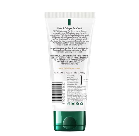 BIOTIQUE UBTAN & COLLAGEN Face Scrub 100g