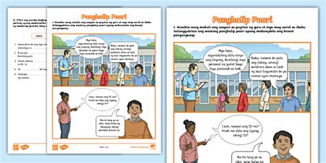 Panghalip na Paari Worksheet | Grade 4-6 | Twinkl PH