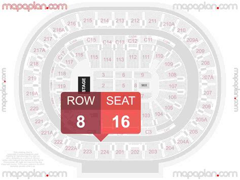 Wells Fargo Center seat & row numbers detailed seating chart ...
