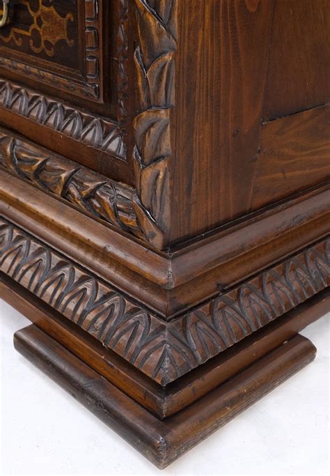 Heavily Carved Spanish Style 4 Drawers Commode Chest of Drawers Dresser ...