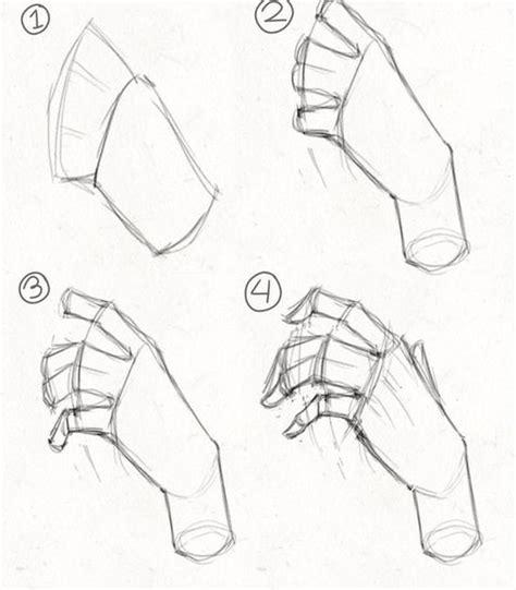 How to Draw a Front View of Hand 的图像结果