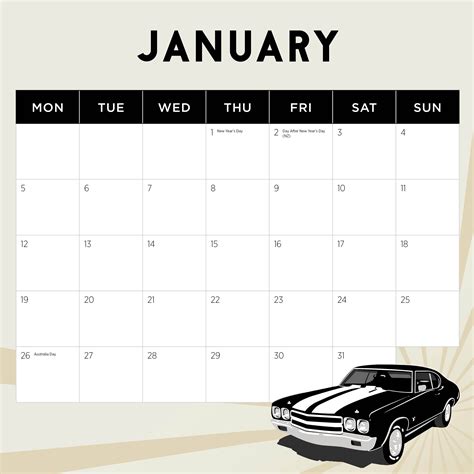 2026 Hot Mustangs - Square Wall Calendar