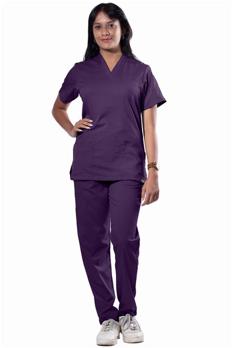 CP STRETCH - Female Stretch Scrub Suit - DSVF - Deep Wine – Uniform Craft