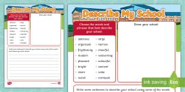 Grade R LS - Worksheet: My School (CAPS Aligned)