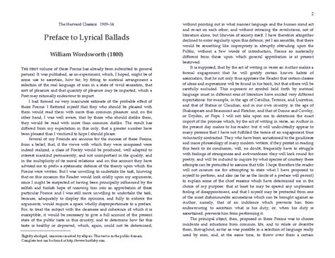 Wordsworth-Preface LB - Slightly abridged; omissions marked by ellipsis ...