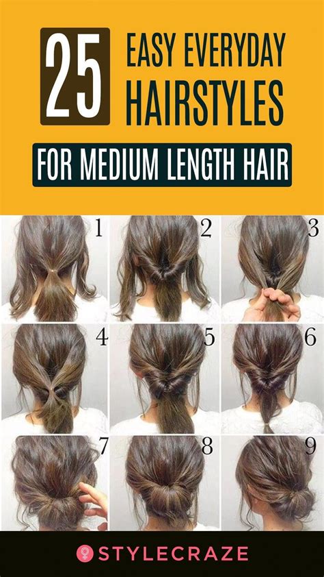 easy work hairstyles for medium hair