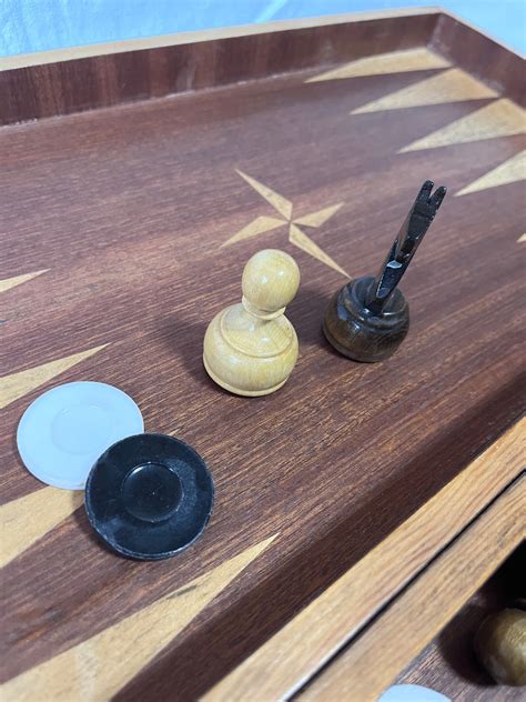 Buy CHESS Game Table SET Backgammon Wood Table Chess Game Board Game ...